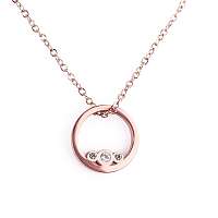 Vuch ružové náhrdelník Ringy Rose Gold