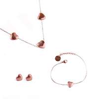 Vuch strieborné set Trio of Rose gold Sparkle