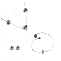 Vuch strieborné set Trio of Silver Sparkle