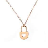 Vuch zlaté náhrdelník Heart Key Gold