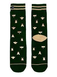 XPOOOS zelené dámske onesize ponožky Insect - U