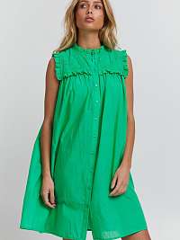 Zelené dámske košeľové šaty ICHI
