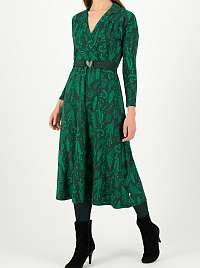Zelené dámske vzorované midi šaty Blutsgeschwister Healing herbs