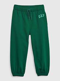 Zelené dievčenské tepláky s fleecom s logom GAP