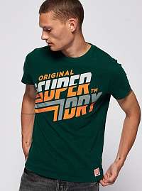 Zelené pánske tričko s potlačou Superdry