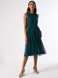 Zelené šaty s flitrovým topom Dorothy Perkins