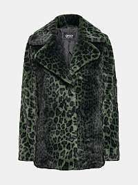 Zelený kabát s leopardím vzorom ONLY Nanna