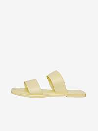 Žlté kožené šľapky VERO MODA Sun Glow