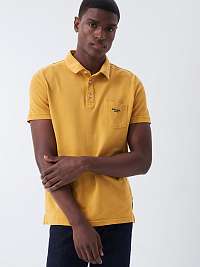 Žlté pánske polo tričko Salsa Jeans Italy