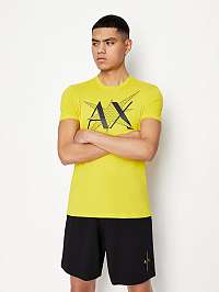 Žlté pánske tričko Armani Exchange