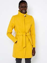 Žltý vlnený kabát CAMAIEU