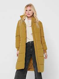 Žltý zimný prešívaný kabát Jacqueline de Yong