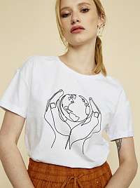 ZOOT biele dámske tričko Susane s potlačou