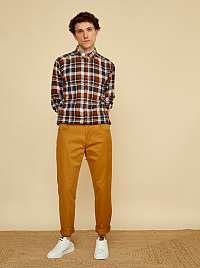 ZOOT hnedé pánske nohavice Emanuel slim fit