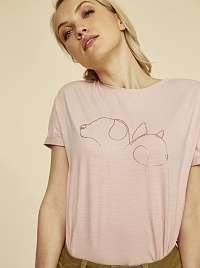 ZOOT ružové dámske tričko Susane s potlačou