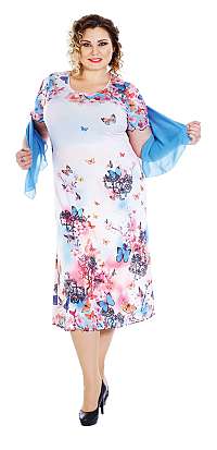 Letná šaty + šál 110 - 115 cm