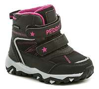 Peddy P3-631-35-10 čierno ružové detské zimný topánky
