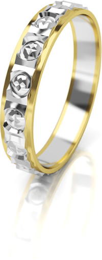 Art Diamond Dámsky bicolor snubný prsteň zo zlata AUG303 58 mm