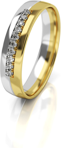 Art Diamond Dámsky bicolor snubný prsteň zo zlata AUG318 mm