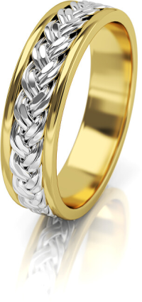 Art Diamond Dámsky prepletaný snubný prsteň zo zlata AUG008 56 mm