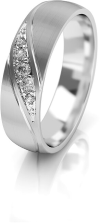 Art Diamond Dámsky prsteň z bieleho zlata so zirkónmi AUG284 mm