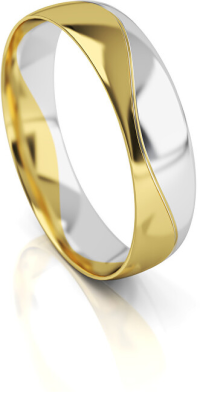 Art Diamond Pánsky bicolor prsteň zo zlata AUG276 68 mm