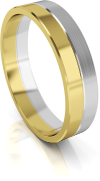 Art Diamond Pánsky bicolor snubný prsteň zo zlata AUG121 64 mm