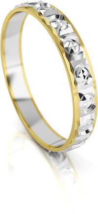 Art Diamond Pánsky bicolor snubný prsteň zo zlata AUG303 62 mm