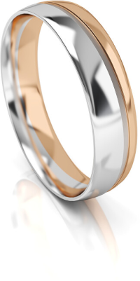 Art Diamond Pánsky bicolor snubný prsteň zo zlata AUGDR002 64 mm