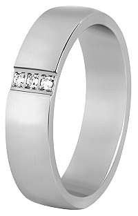 Beneto Dámsky prsteň z ocele s kryštálmi SPD01 58 mm