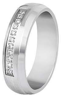 Beneto Dámsky prsteň z ocele s kryštálmi SPD03 59 mm