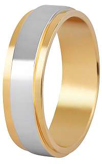 Beneto Pánsky bicolor prsteň z ocele SPP05 62 mm