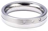 Boccia Titanium Titánový snubný prsteň s diamantmi 0129-03 59 mm