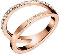 Calvin Klein Luxusné bronzový prsteň Outline KJ6VPR1401 58 mm