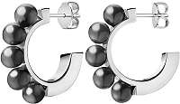 Calvin Klein Oceľové náušnice s čiernymi perličkami Circling KJAKME040100