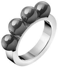 Calvin Klein Oceľový prsteň s perličkami Circling KJAKMR0401 mm