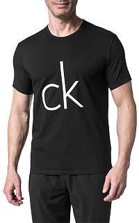 Calvin Klein Pánske tričko CK Sleep Cotton S/S Crew Neck NB1164E-5WA Black With Logo L