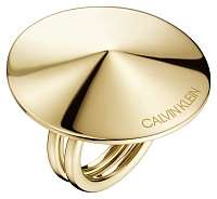 Calvin Klein Pozlátený oceľový prsteň Spinner KJBAJR1001 57 mm