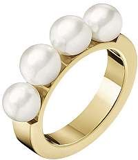 Calvin Klein Pozlátený prsteň s perličkami Circling KJAKJR1401 mm