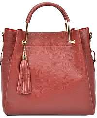 Carla Ferreri Kožená kabelka AW18CF1277 Rosso