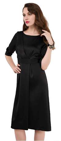 Closet London Dámske šaty Closet A-line Pleated Dress Black XL