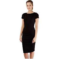 Closet London Dámske šaty Closet Body-con Ponte Pencil Dress Black XL
