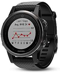 Garmin Fenix 5S Sapphire Silver Optic Black band