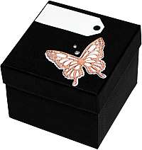 Giftisimo Luxusná darčeková krabička s bronzovým motýlikom