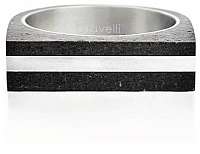 Gravelli Betónový prsteň antracitový Stamp Steel GJRUSSA004 mm