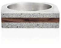Gravelli Betónový prsteň šedý Stamp Wood GJRUWOG003 mm