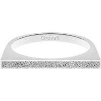 Gravelli Oceľový prsteň s betónom One Side oceľová / sivá GJRWSSG121 56 mm