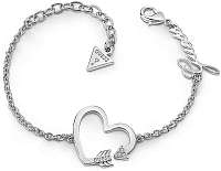 Guess Zamilovaný náramok so srdiečkom UBB85082-S