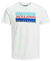 Jack&Jones Pánske tričko Jorretrocali Tee Ss Crew Neck Cloud Dancer L