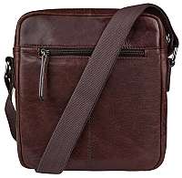 JustBag Pánska kožená taška 2206 Dark Brown